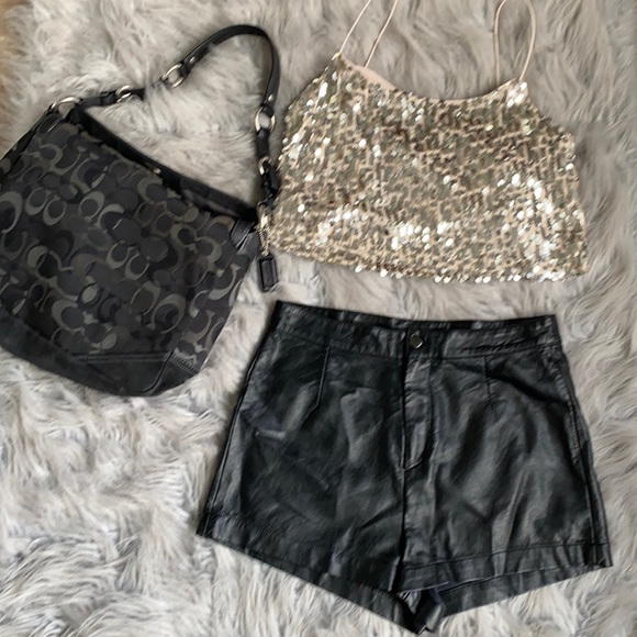 NWOT F21 leather shorts - Picture 2 of 8